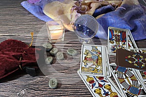 Future clairvoyance faith divination runes letters witchcraft belief photo