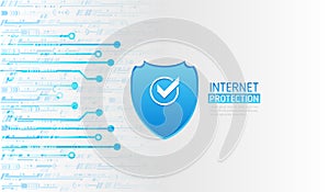 Future cyber technology web services for business and internet project. Concept of computer data encryption