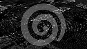 Future digital cyberspace. Sorting and analysis digital data. Technology matrix algorithm. Security storage data. 3d rendering