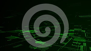 Future digital cyberspace. Sorting and analysis digital data. Vector technology matrix algorithm. Security storage data