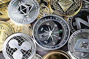 Future direction or forecast of crypto currency price, compass w