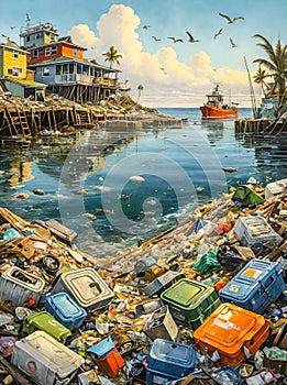 The future of earths polluted coastlines photo