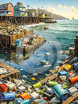 The future of earths polluted coastlines photo