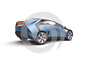 Future electric concept car. 3d rendering