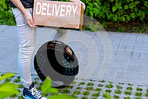 Future electric delivery with electric unicycle