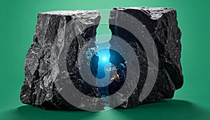 Future of Energy Concept with Split Coal