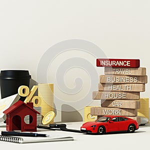 future financial plans and stability. 3d rendering