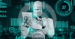 Future financial technology controll by AI robot huminoid uses machine learning