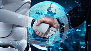 Future financial technology controll by AI robot huminoid uses machine learning