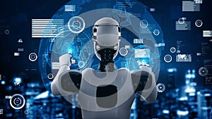 Future financial technology controll by AI robot huminoid uses machine learning