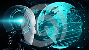 Future financial technology controll by AI robot huminoid uses machine learning