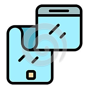 Future flex phone icon color outline vector