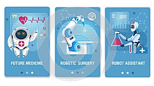 Future Healthcare Technology Mobile Webpage Set