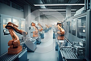the future of industrial automation, with robots that work alongside humans to enhance efficiency and productivity