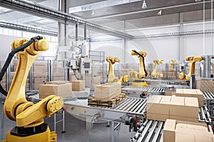 the future of industrial automation, with robots that work alongside humans to enhance efficiency and productivity