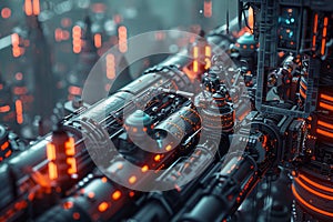 Future industries 3D images, industrial technology concept