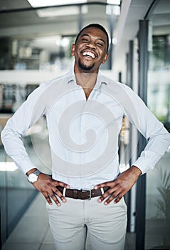 The future Ive set for myself is a successful one. Shot of a handsome young businessman standing alone in his office