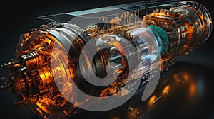 Future Large Hadron Collider. Generative AI photo