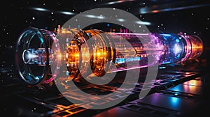 Future Large Hadron Collider. Generative AI photo