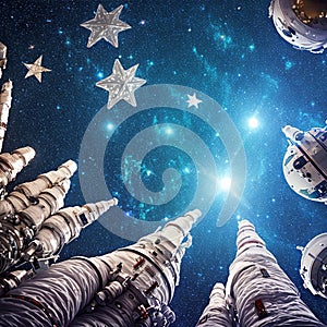 AI generated Space city of the future