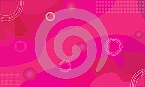 Future modern pink abstract background wallpaper illustration with 3d waves and balls
