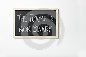 The future is non binary. Concept of respect for gender diversity