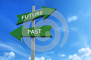 Future and past arrows opposite directions