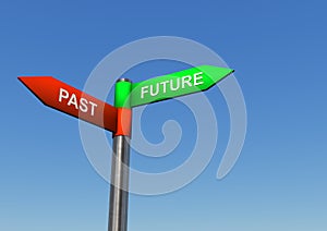 Future Past Direction Sign