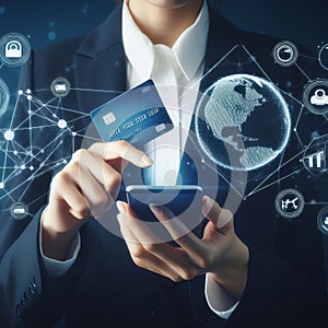 The Future of Payments, Mobile banking network, online payment concept