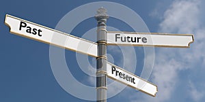 Future, present, past - signpost