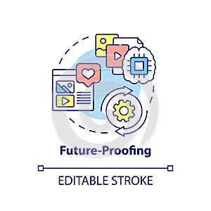 Future proofing concept icon