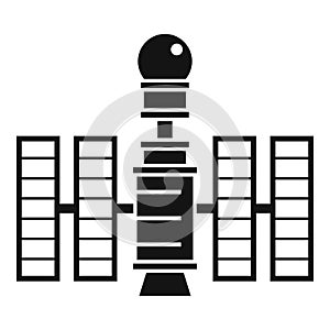 Future space station icon simple vector. Planet spaceship