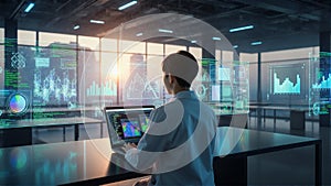 Future Tech Interface: Interactive Data Visualization