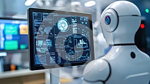 Future technology advanced robotics analysis and data visualization in labs