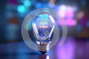 Future technology bulb on innovation background, symbolizing creative ideas