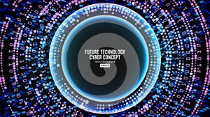 Future Technology Cyber Concept Background. Abstract Hi Speed Digital Design. Security Network Backdrop. Vector