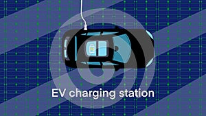 future technology, electric car charging station, EV car charging