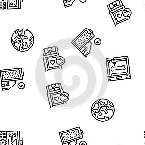 future techology digita modern vector seamless pattern photo