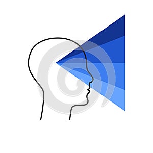 Future vision logo. Development, strategy icon