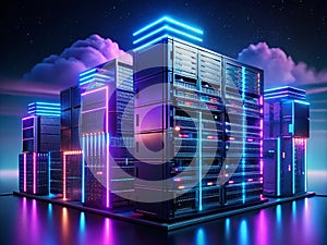 FutureProof Data Storage Secure and Efficient Cloud Server Infrastructure Powered by CuttingEdge Neon Data Center photo