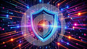 FutureProof Your Network A Glowing Binary Shield for Unbreakable Digital Data Protection photo