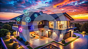 FutureProof Your Smart Home A Stunning Neon Control Panel for Seamless Automation photo