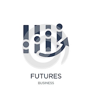 Futures icon. Trendy flat vector Futures icon on white background from Business collection