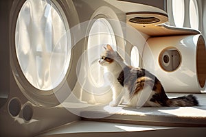 futurism Cutting-edge cat gym photo