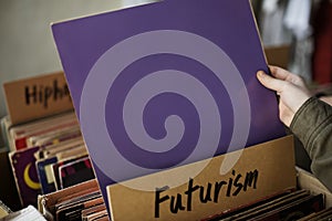 Futurism Music Audio Relaxation Rhythm Vinyl Concept