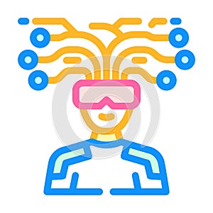 futurism tech enthusiast color icon vector illustration photo