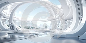 futuristic 3d renders design animations in space futurist interi