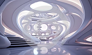 futuristic 3d renders design animations in space futurist interior