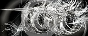 Futuristic 3d wallpaper abstract art in black and white