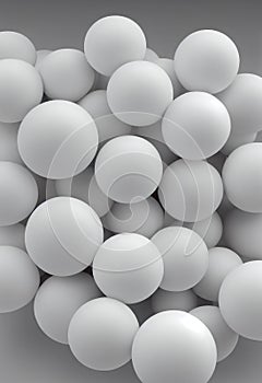 Futuristic 3D white sphere, energetic abstract background.